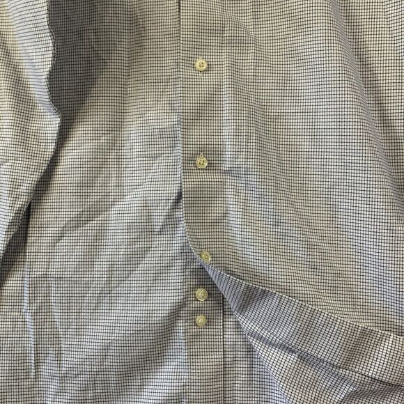 Brooks Brothers Shirt Men 16.5-4/5 Blue Check Cotton Button Up Casual Work Corp - Picture 8 of 9